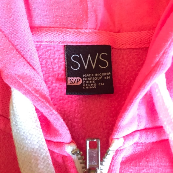 Bright Pink Zip Up Sweater - Picture 5 of 6